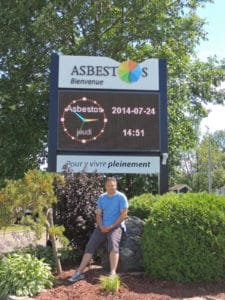 Managing Director of Core Surveys Visits The Town Of Asbestos in Canada